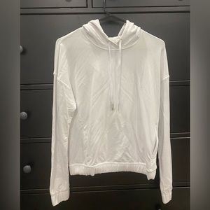 Lulu Lemon white hooded pull over. Size 4.